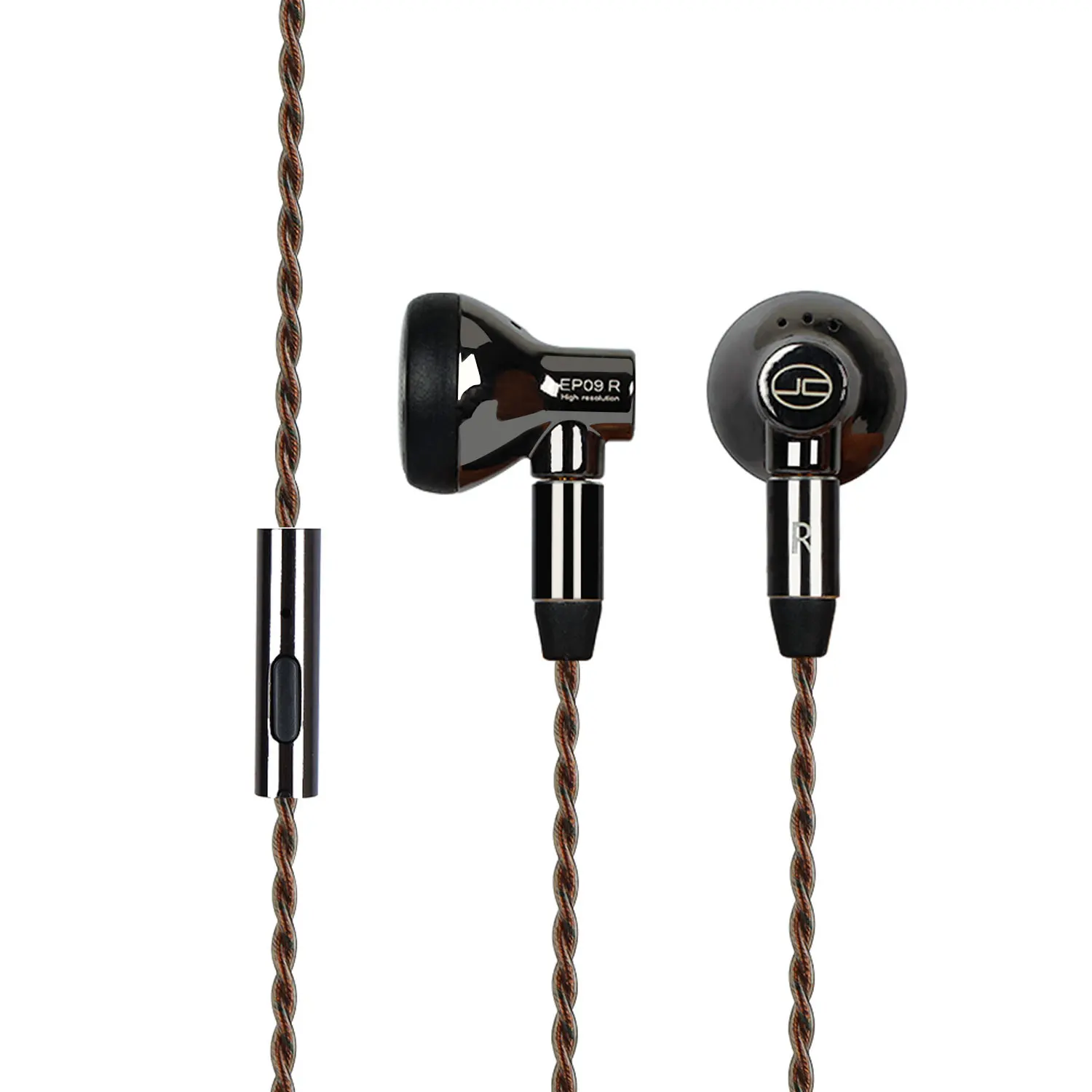 Jcally EP09 HIFI Dynamic In ear Earphone oxygen free copper silver plated earphone cable wire Headphone with microphone