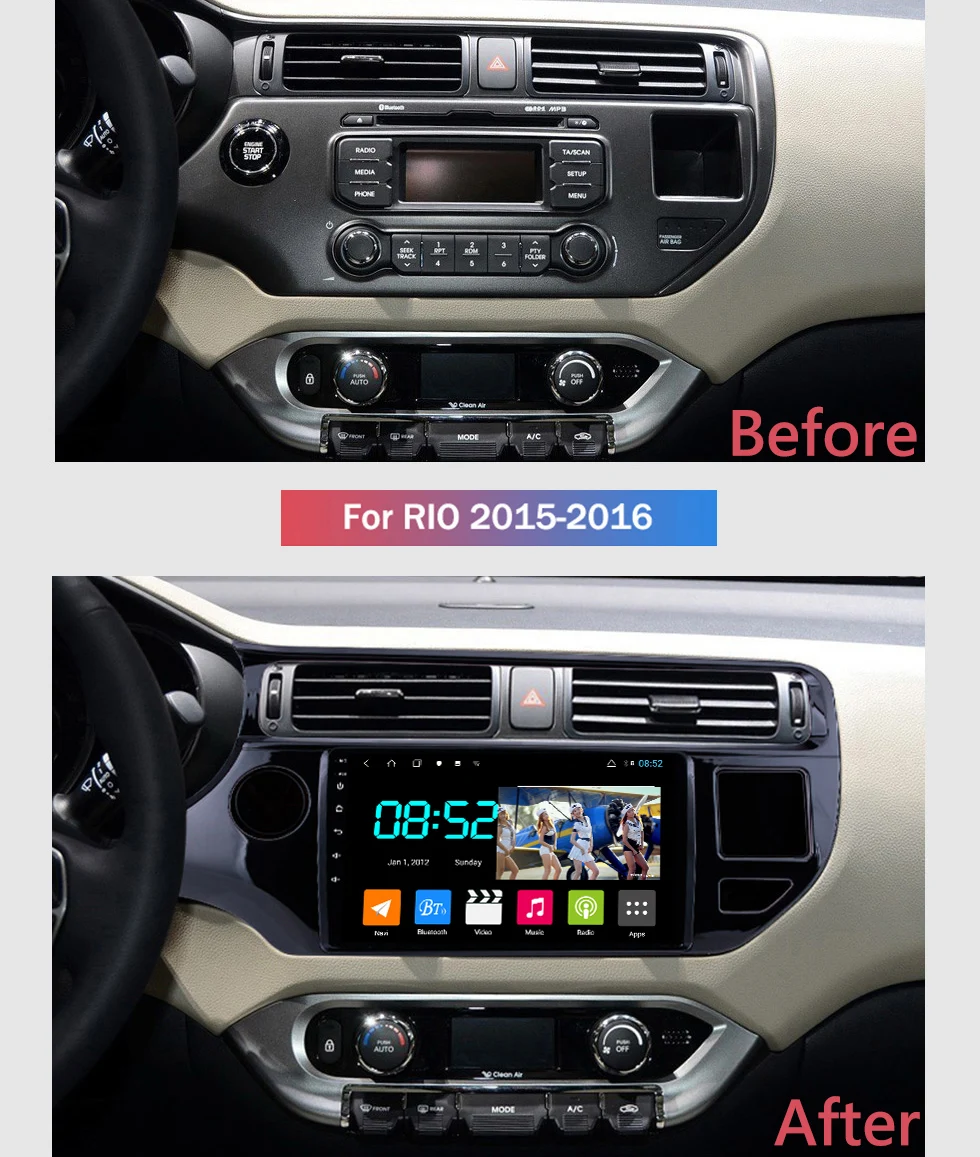 Android 8,1 автомобильный DVD 1din мультимедийная система Navi для Kia RIO K3- Автомобильный gps навигатор стерео wifi головное устройство BT SWC wifi
