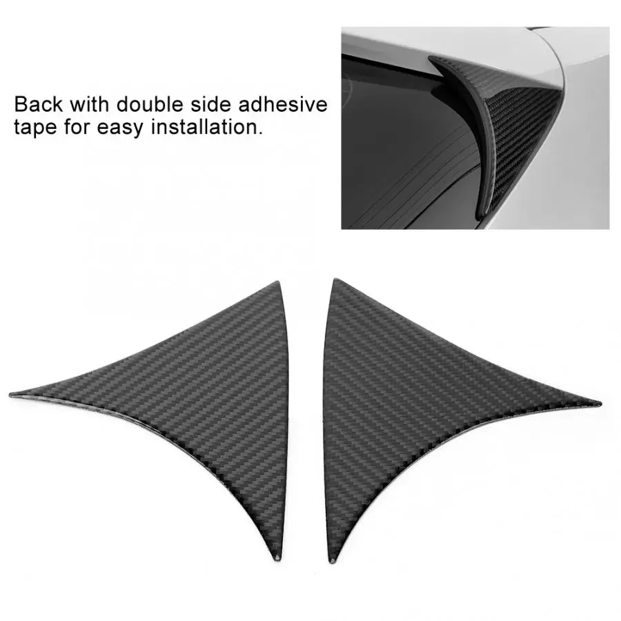 2 шт. Высокое качество углеродного волокна спойлер для Заднего ветрового стекла сторона крыло, Крышка отделкой рамка для Mazda3 Axela