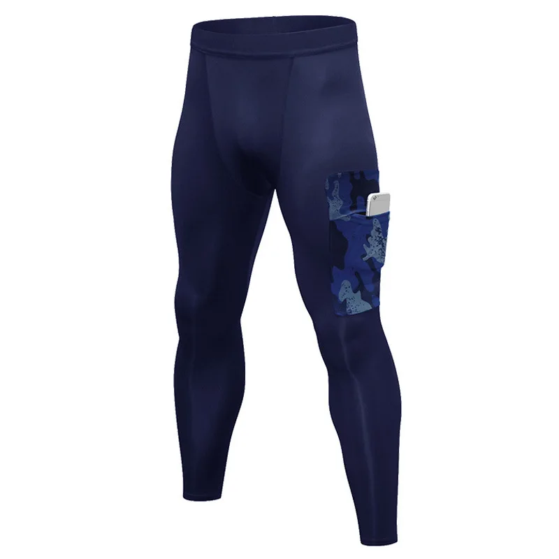 Новинка, мужские камуфляжные спортивные колготки с карманами для бега, мужские обтягивающие спортивные штаны для фитнеса, тренировок, пробежек, пробежек - Цвет: Style 5