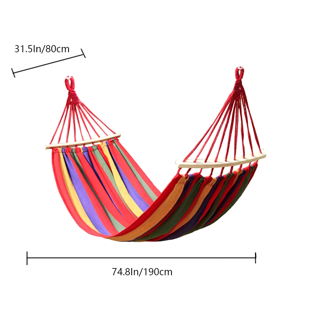Ultralight Camping Hammock with backpack Hot Sale rainbow Outdoor Leisure Portable Hammock canvas Hammocks