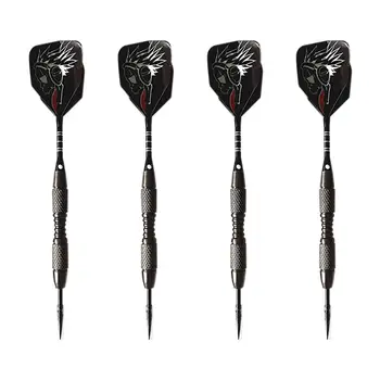 

4pcs/Set Tungsten Steel Needle Tip Darts With Dart Flights Indoor Sports Black