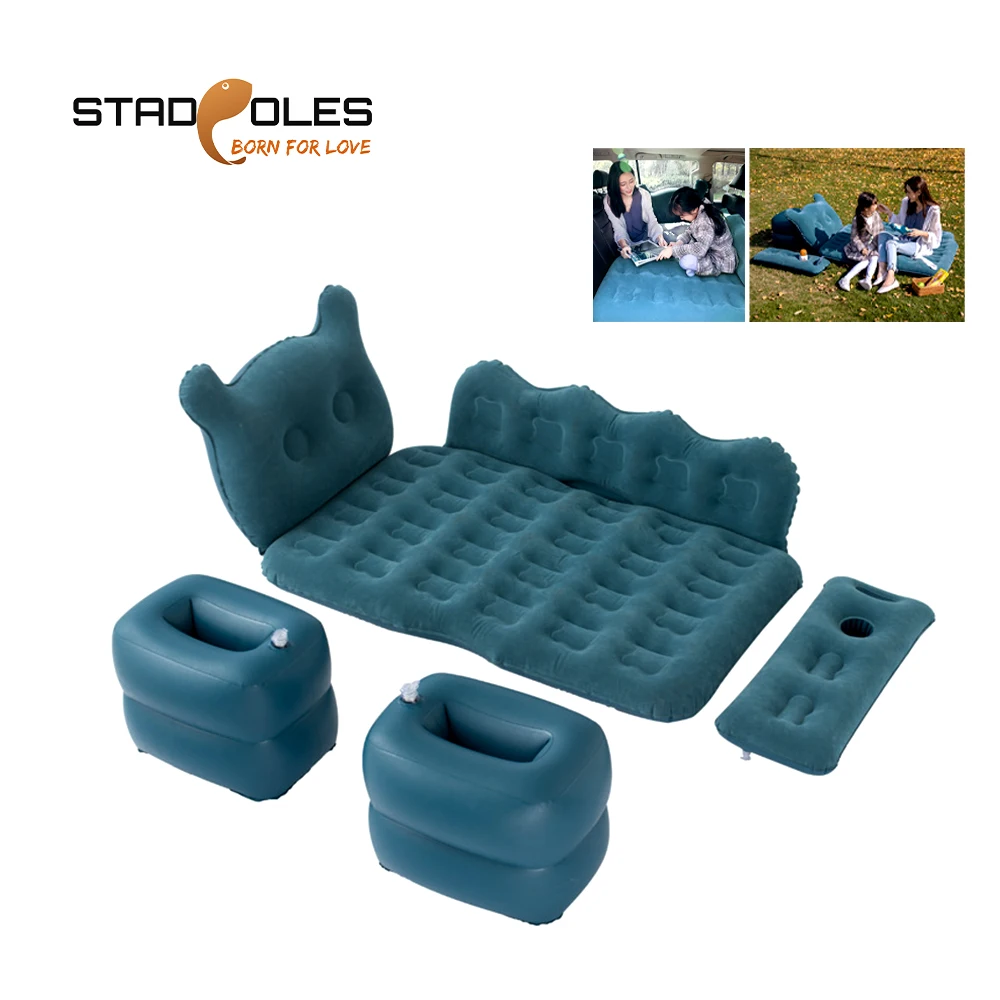 

S-tadpoles Air Mattress Cot Bed Camping Mat Portable Inflatable Mattress Double Camp Bed Sleeping Pad Foldable Cot