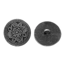 DoreenBeads резное античное серебро цветок пошив металлические кнопки одежды кружева "сделай сам" аксессуары 20 мм 20 шт Новинка
