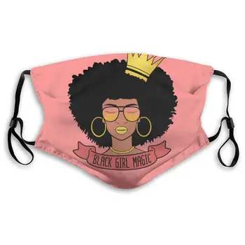 

Face Mask Reusable Mask 3D Black Girl Magic Mouth Mask Washable Mask for Cycling Camping Travel For Adults Men Women
