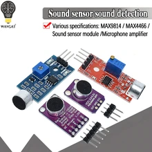 Venda módulo sensor de som sensor de controle de som max4466 max9814switch detecção apito interruptor microfone amplificador para arduino