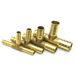 1pcs Pagoda T-type Tee Φ6 Golden Yellow Copper Pagoda Joint T-type Straight Tee 6/8/10mm Gas Acetylene Oxygen Pipe Green Joint