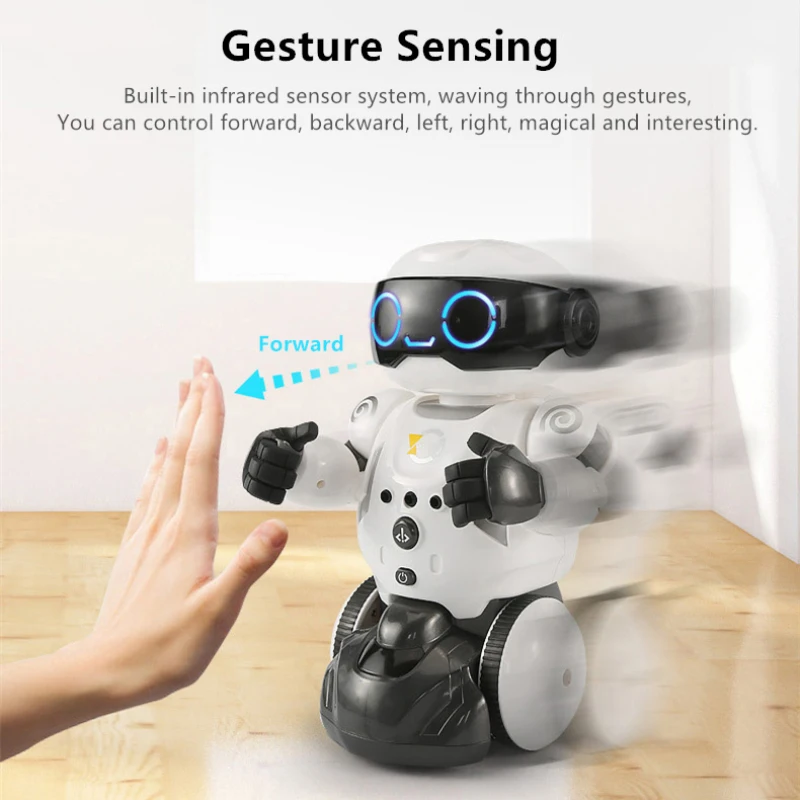 Gesture Sensing Intelligent Programming Sweeping Robot Vacuum Obstacle Avoidance Follow Mode Sing&Dance Volume Adjustable RC Toy 3