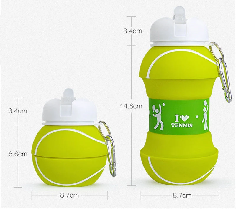 Складная теннисная водная Герметичная Бутылка портативный спортивный пластиковый чайник для Путешествий, Походов, офиса, кемпинга, школы, прочная детская бутылка для воды