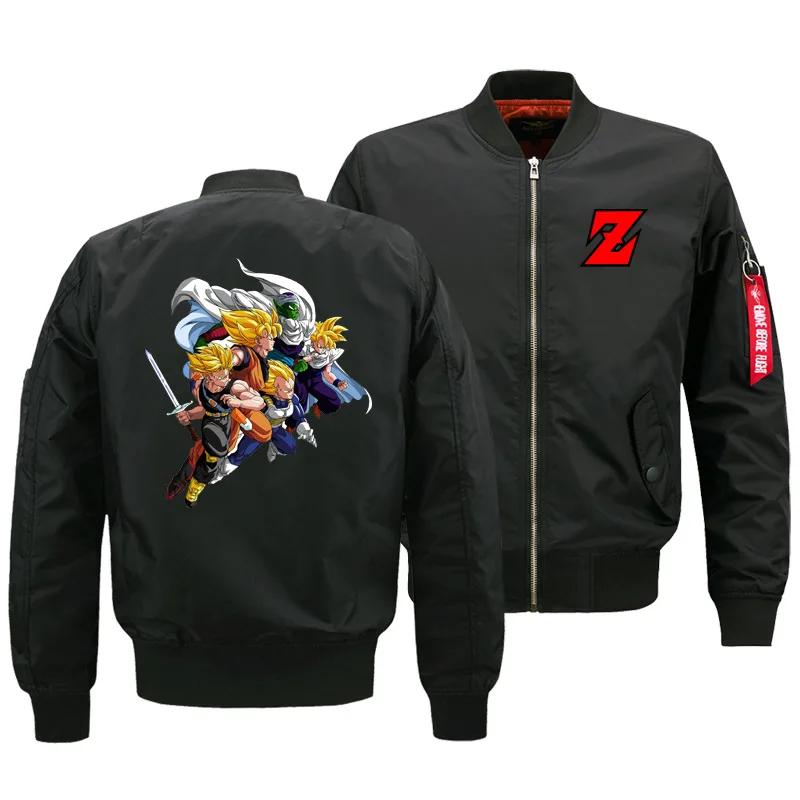 

Autumn And Winter Coat MEN'S Jacket Customizable Flight Jacket Men's Air Force One Flight Suit Dragon Ball Goku Hoodie