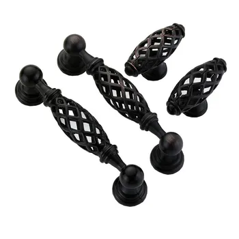 Black Zinc Alloy Cabinet Knobs and Handles Bird Cage Furniture Handles Drawer Knobs Kitchen Handles Cupboard Pull Closet Handle