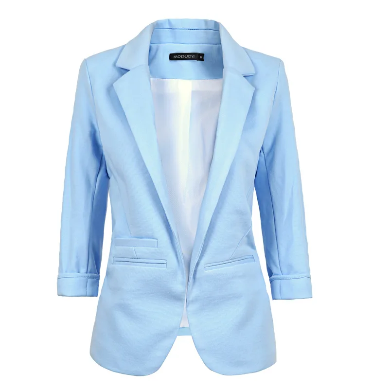 Модная куртка Женский костюм с рукавами в семь точек женская одежда Blaser Feminino пальто женские трендовые товары сплошной цвет