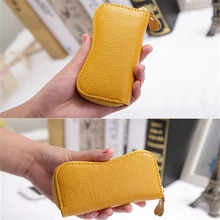 Новинка, модный портативный женский и мужской кожаный кошелек на молнии, сумка, кошельки для автомобильных ключей, модные многофункциональные держатели для ключниц