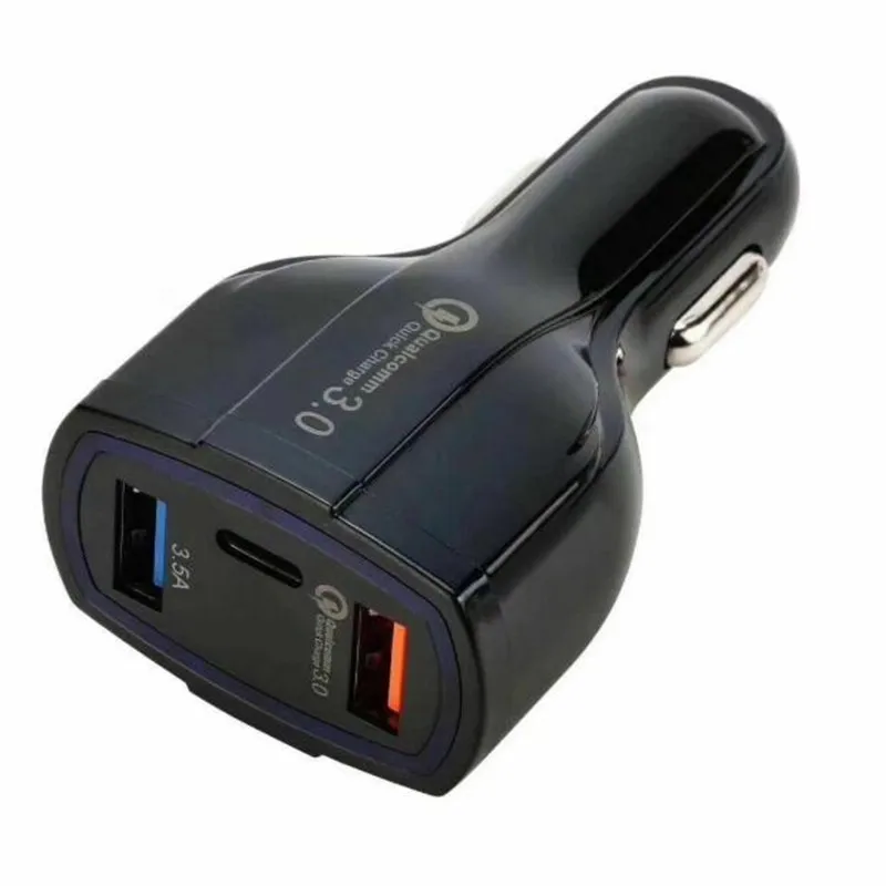 100 шт USB зарядное устройство Quick Charge 3,0 usb c зарядное устройство 3 порта USB быстрое автомобильное зарядное устройство для iPhone samsung планшета автомобильное зарядное устройство