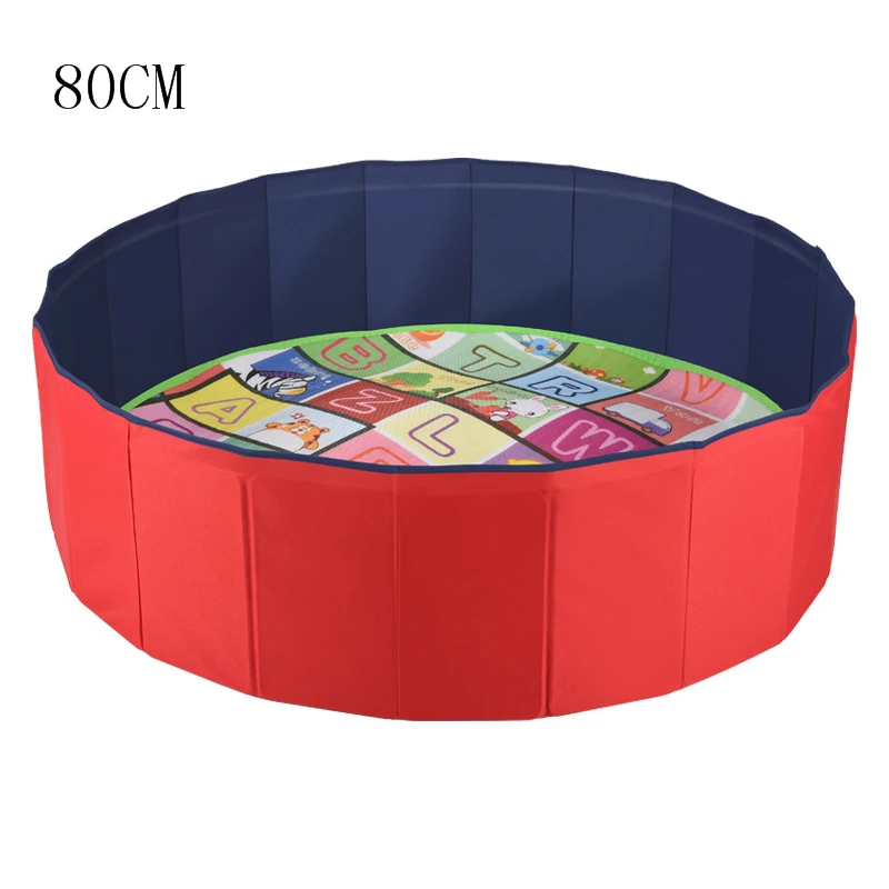 Red 80cm Кассия семя Игрушка песок детский дом складной мяч бассейн игрушка комнатное ограждение детский бассейн волна мяч игра красочный мяч детский манеж - Цвет: Red 80cm