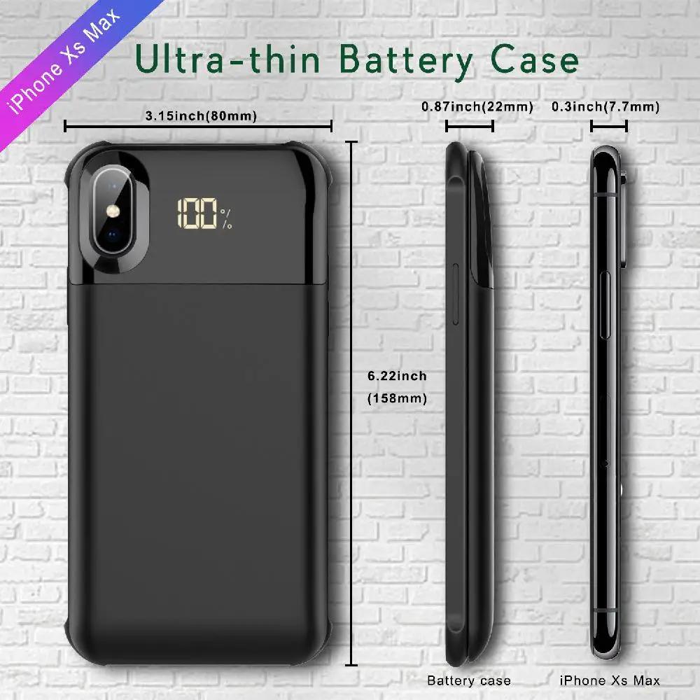 GloryStar для iPhone X/XR/XS Max Qi беспроводной зарядный чехол для аккумулятора power Bank чехол для зарядного устройства