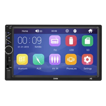 

7inch 2 Din USB output port MP5 Player Touch Screen HD 87.5-108Mhz Car Radio TF/USB/AUX-in/Bluetooth Audio Video Player