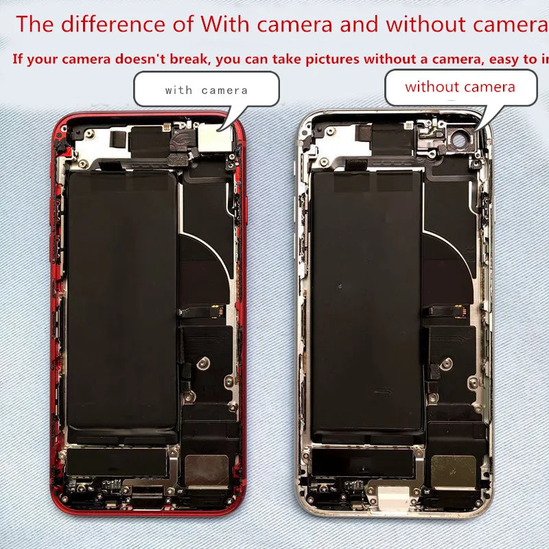 100% оригинал б/у 95% Новый корпус для iphone 77plus задняя средняя рама полный крышка