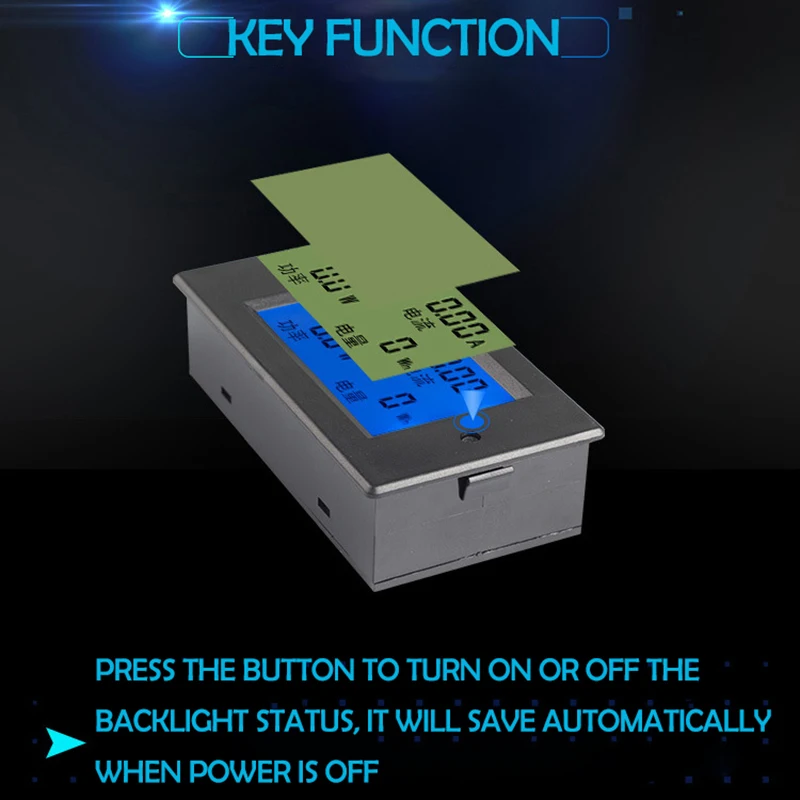 DC Multifunction Battery Tester Meter with LCD Display Multimeter Ammeter Voltmeter