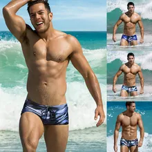 Новые модные мужские сексуальные плавки с градиентом для бодибилдинга, пляжные шорты для плавания, боксеры, купальный костюм, Ropa Hombre
