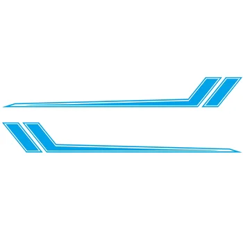 

2pcs Car Exterior Racing Stripe Graphic Stickers Body Side Door Vinyl Decals