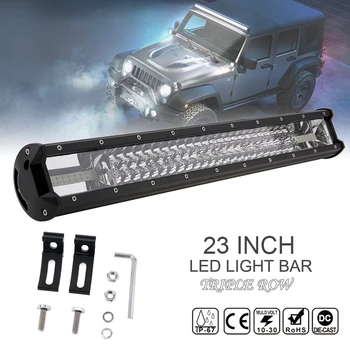 

7D 23 Inch 540W Car LED Worklight Bar Triple Row Spot Flood Combo Offroad Light Driving Lamp for SUV Truck SUV 4X4 4WD ATV Cars