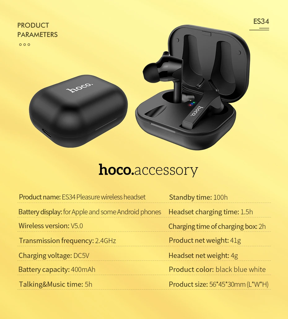 Fone de Ouvido Inteligente sem Fio Tws sem Fio Hoco Bluetooth Controle Toque Fones 3d Estéreo Baixo Gaming Esporte Tws 5.0 9 Cheap Fones de ouvido