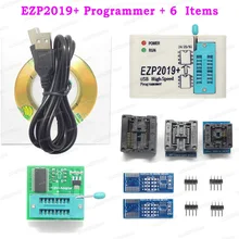 Электроника EZP2019+ высокоскоростной USB SPI программатор поддержка 24 25 93 EEPROM 25 флэш-чип биос EZP 2010+ 6 предметов