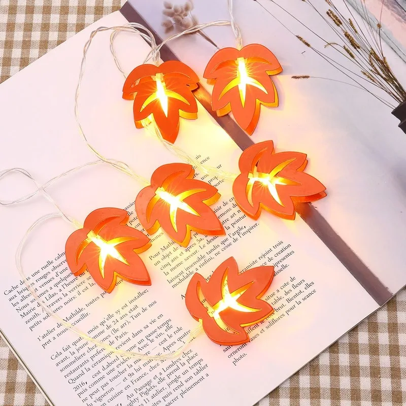 

Maple Leaf Lamp String Christmas Home Decoration Lamp Fence Decoration Hanging Lamp Christmas Decorations for Home Outdoor