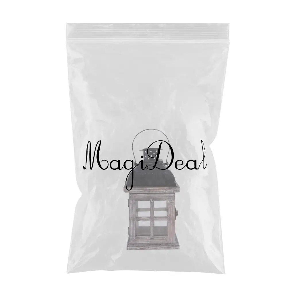 Rustic Wooden Decorative Candle Lantern Vintage  Hanging Candle Holder for Indoor Outdoor