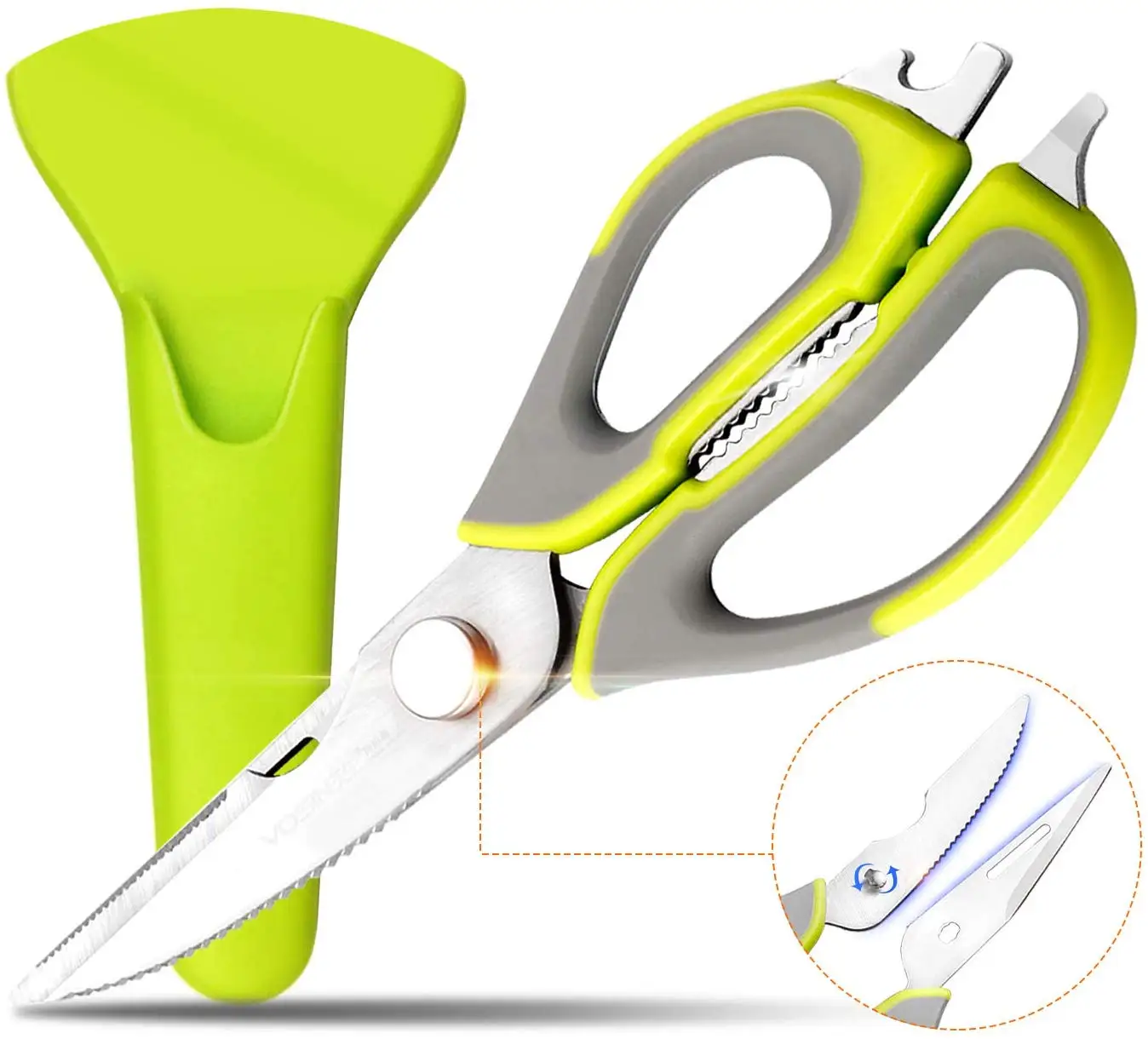 Кухонные ножницы Кук резки Птицы Ножницы сверхмощный Утка Курица кости резак с магнитным держателем ножницы для рыбы овощи барбекю