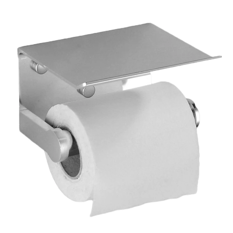 

Держатель для туалетной бумаги из нержавеющей стали с полкой для телефона, настенный держатель для туалетной бумаги в ванную комнату