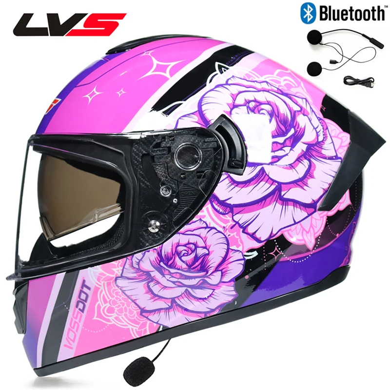 Bluetooth мотоциклетный шлем Полный мотоциклетный шлем с двойными линзами DOT Capacete da motocicleta - Цвет: 20