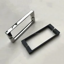 Матовый черный/Хромированный 304 нержавеющая сталь, дверная ручка для ванной комнаты, стеклянная дверная ручка для душа/нажимные ручки GF88
