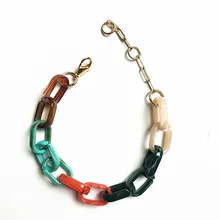 Новинка, преувеличенный браслет-цепочка, цветной полимерный браслет, женский браслет в стиле бохо, модное ювелирное изделие, шарм, опт, весенний панк-комплекс