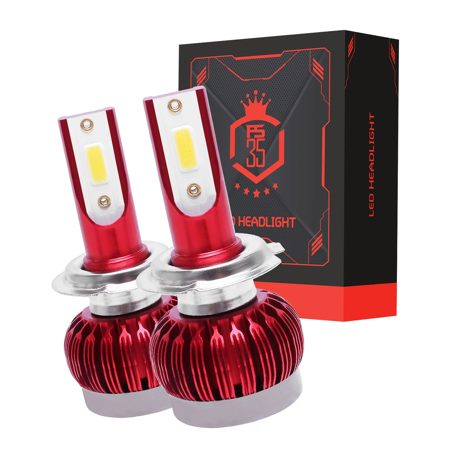 

2x H7 LED Headlights Kit 124W 6500LM High-Low Beam Bulbs 3000K Lamps Ice Blue