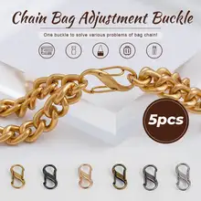 

Women Handbag DIY Screw Chain Change Length Hook Chain Adjustment Buckle Bag Chain Shorten Convenient Bag Chain Accessory