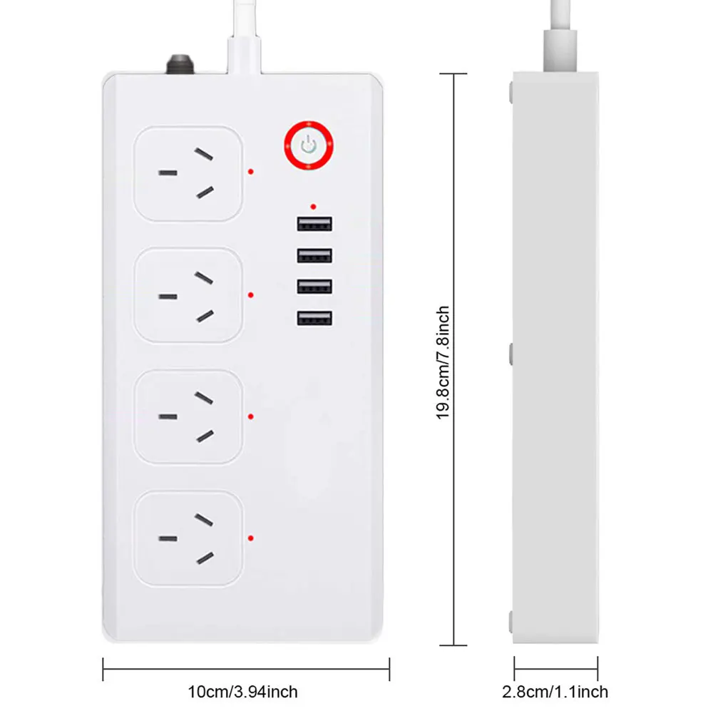 UseeLink Смарт Мощность полосы Zigbee бар несколько розетки удлинитель с 4USB и 4