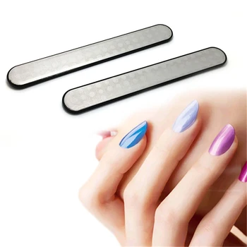 

1Pcs Stainless Steel Nail Files Sanding Polishing Nail Grinding Blocks Grind Sand File Nail Art Pedicure Manicure Tool