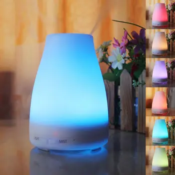 

100ml Aroma Diffuser For Essential Oils Electric Air Humidifier Essential Oil Mist Maker 7 Colors LED Light For Bedroom Office