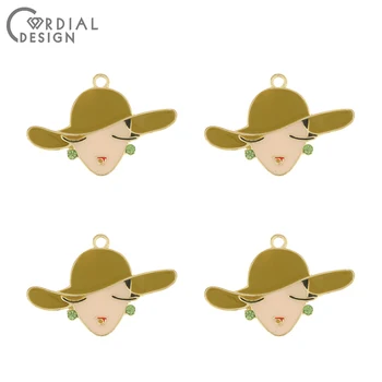 

Cordial Design 50Pcs 20*30MM Jewelry Accessories/DIY Making/Pendant/Paint Effect/Girl Shape/Earring Findings/Hand Made/Charms