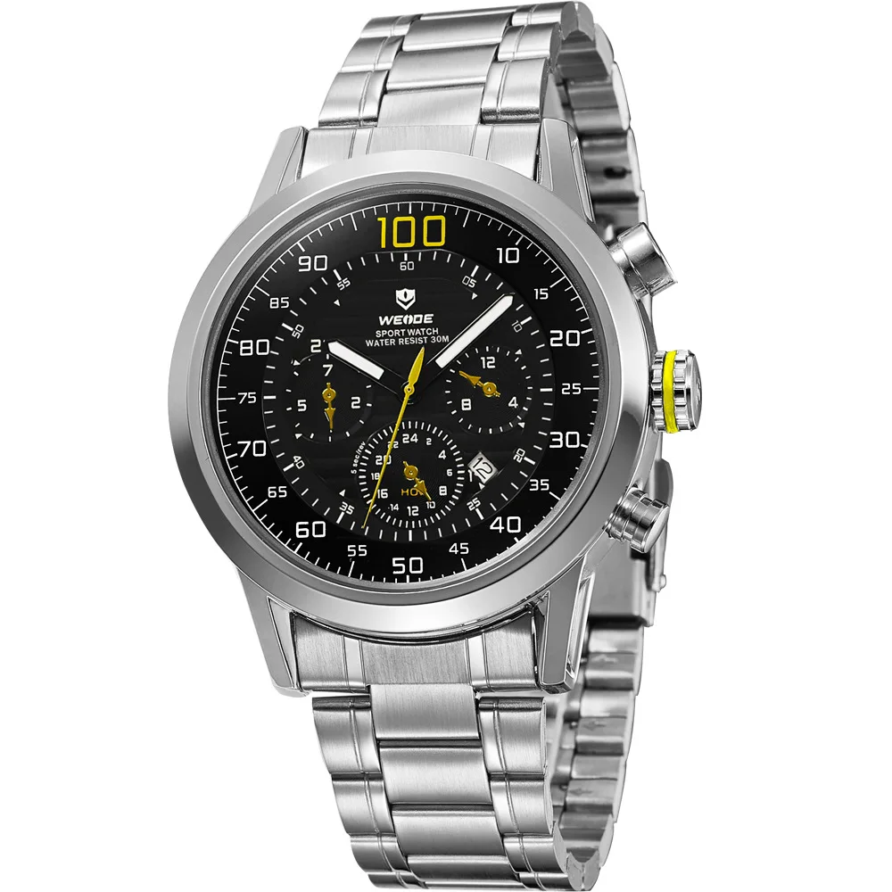 

Weide/Granville Europe And America Fashion Men Watch Import Movement Waterproof Quartz Watch Steel Belt 3311