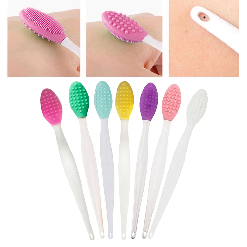 7pc Colourful Handheld Silicone Blackhead Remover Brush Deep Pore Cleansing and Exfoliating Tool for Women Men