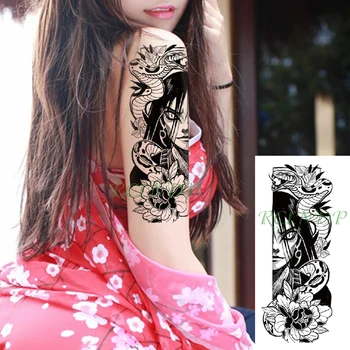 

Waterproof Temporary Tattoo Sticker Japanese cartoon Naruto Orochimaru snake flower Fake Tatto Flash Tatoo for Girl Women Men