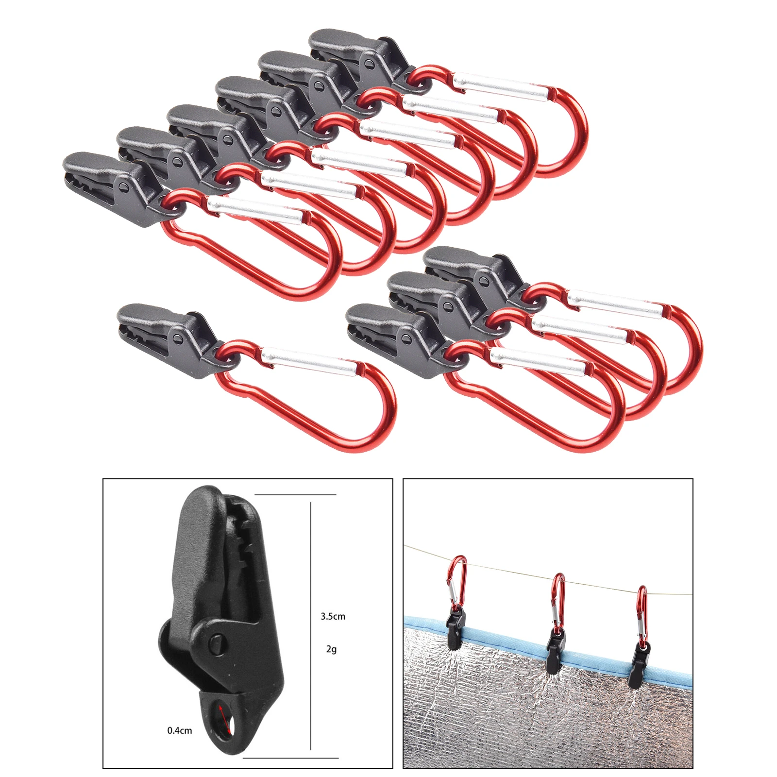 Clips de de resistencia con tornillo de pulgar, abrazaderas de lona para sujetar lona, cubierta de coche, cubierta de piscina, agarre de bloqueo, 10 Uds.|Accesorios de - AliExpress