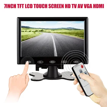 

7inch Car Reverse For Laptop Gaming TFT LCD Security Portable Monitor Touch Keys With Remote Control HDMI AV VGA HD 1024x600