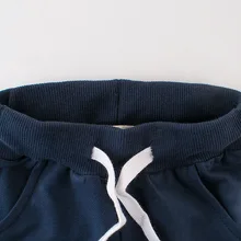 Повседневные штаны шорты для маленьких мальчиков коллекция года, летние тонкие спортивные штаны из чистого хлопка свободное прилегание детские штаны с эластичной резинкой на талии