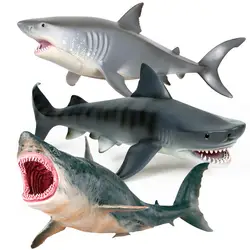 Детская имитация морской жизни подводный мир игрушка животное полые белые акулы Гигантский зуб акула игрушка украшения набор