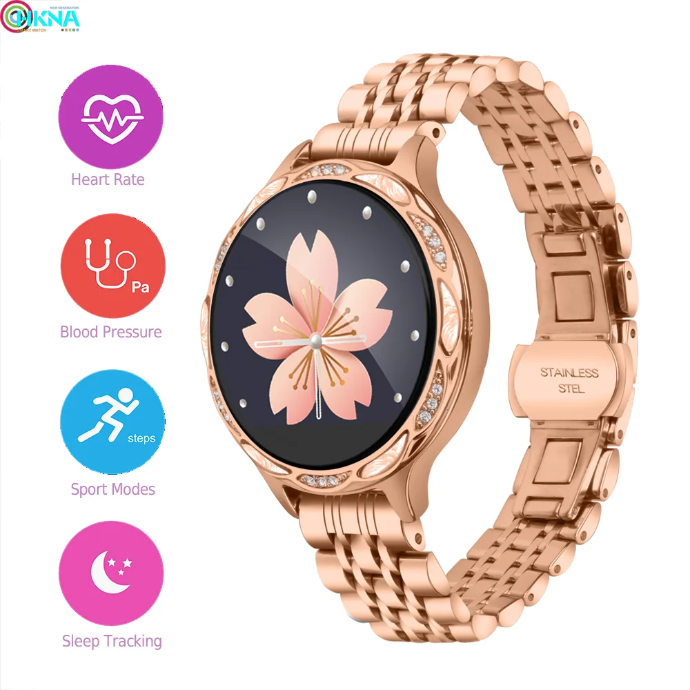 

Heart Rate Monitor Smart Watches For Women Sleep Fitness Tracker IP68 Waterproof Sport Android Watches compatible Huawei Iphone
