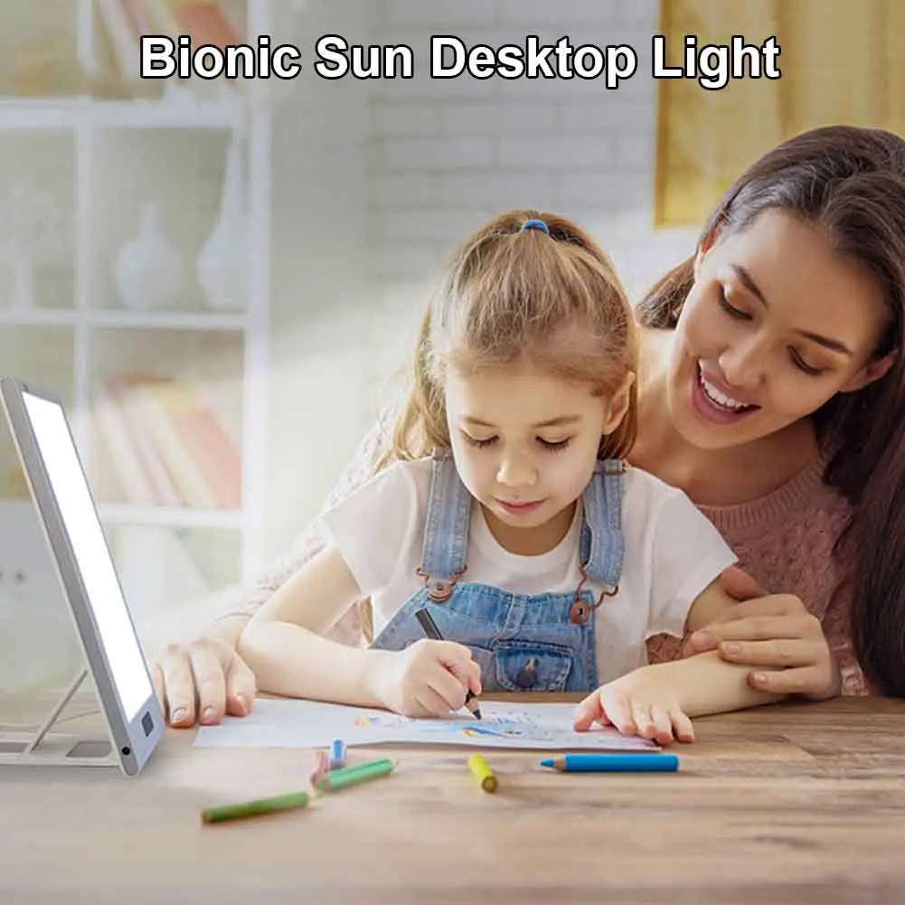 

Timed Anti Fatigue Depression Stepless Dimming Night Light Home Counter Therapy Lamp Bionic Sun LED Phototherapy Office Desktop